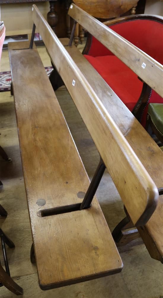 Reversable pitch pine 8ft bench